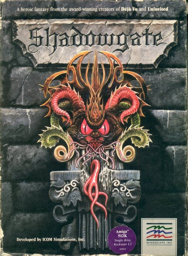 Shadowgate box art for Amiga